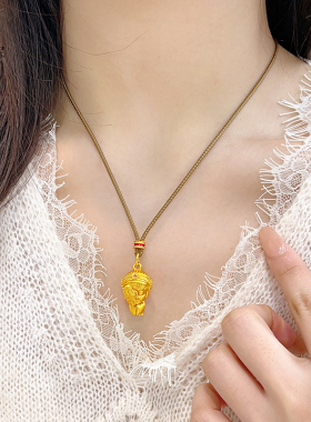 女沙金扎基拉母面具女财神吊坠