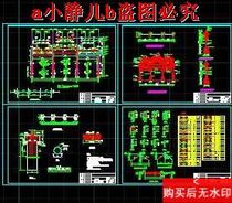 A certain antique gate sign workshop construction cad drawing structure dwg drawings