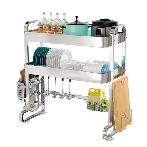 加厚不锈钢厨房水槽家用置物架碗碟收纳水池多功能放碗盘沥水碗架 - 图3