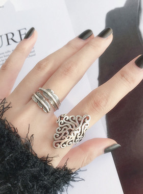 戒指女小众设计时尚个性食指戒