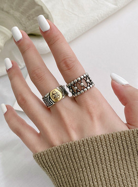 日式轻奢ins小众设计女开口戒指