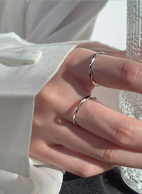 银色ins冷淡风戒指