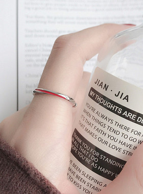 日韩风莫比乌斯镀银七夕情侣戒指