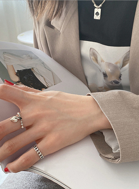 韩国东大门镀银爱心吊坠坦克链