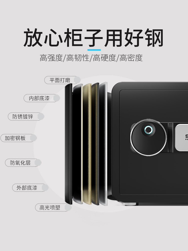 胜狮保险柜家用全钢智能wifi指纹保险箱密码箱小型入墙入衣柜防盗 - 图1