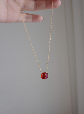 玛瑙天然石女显白项链