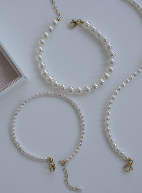 女珍珠日韩手链手串百搭