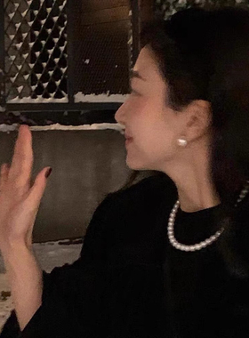 时髦珍珠项链珍珠同款女