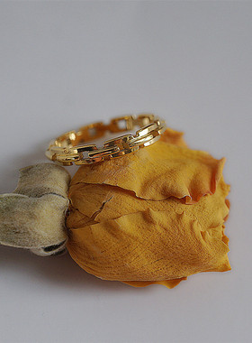 时髦感ins链条戒指冷淡风