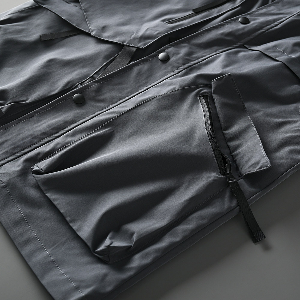 鸟家外贸尾单男士户外机能防风防水耐磨多口袋工装连帽马甲外套潮,淘宝优惠券,粉丝福利购,淘宝优惠卷