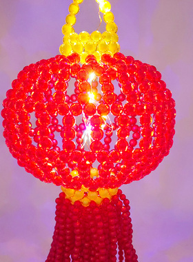 串珠吉祥灯笼客厅节日装饰品