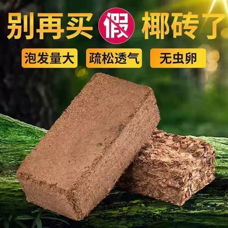 棷砖耶砖土壤脱盐无菌椰糠椰砖土大块椰子砖营养土种菜养花通用型 - 图1