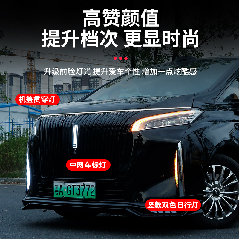 魏牌高山7/8/9发光车标日行双色氛围灯25款汽车用品改装派新配件 - 图2