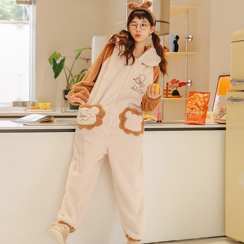 十二星座2022年新款连体珊瑚绒睡衣 戴蜜睡衣/家居服套装