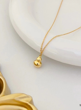 高级感S925银平安葫芦项链女小众毛衣链锁骨链复古轻奢颈链2025年