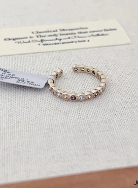 小众独特设计锆石戒指女轻奢高级感耳钉日常通勤食指指环2025年潮