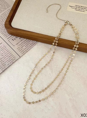 法式轻奢小众高级感金色项链女时尚个性锁骨链气质百搭颈链2026年