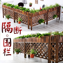 Flower Shelf Screen Partition Restaurant Hotel Outdoor Embalming Wood Fence Fence Rail Catering Office Flower Pots Shelf