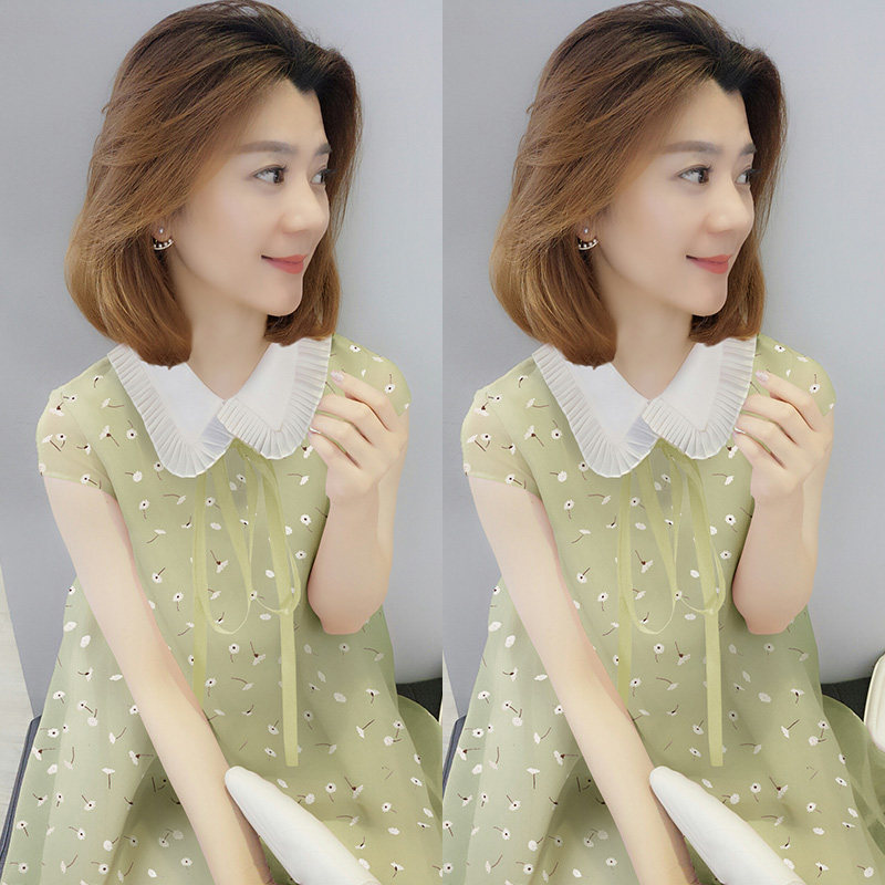 牛油果绿2020新款夏欧洲站女连衣裙 梵莉思女装连衣裙