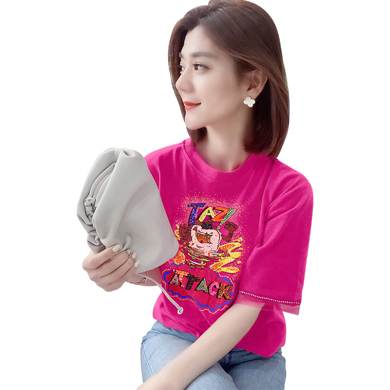 欧洲站2020新款夏装欧货高级感t恤 梵莉思女装T恤