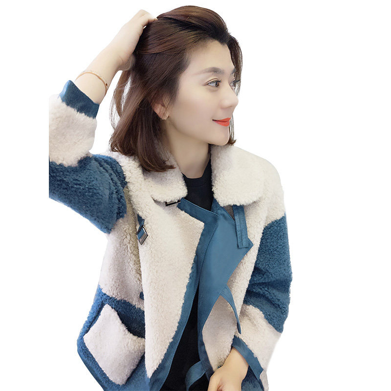 欧洲站冬装2020年新款欧货摇粒绒仿 梵莉思女装短外套