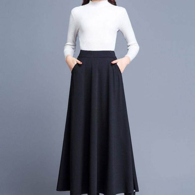2024 Autumn and Winter New High Waist Slimming Swing Skirt