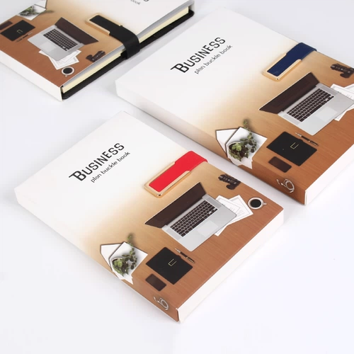 Блокнот, пряжка, ноутбук, канцтовары, книга, большая рабочая подарочная коробка, бизнес-версия, простой и элегантный дизайн, 18 карат, 25 карат, увеличенная толщина, делается под заказ, с печатью вашего логотипа