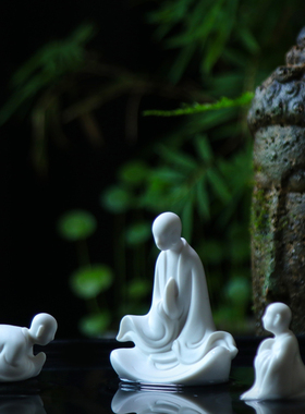 陶瓷中式客厅简约禅意摆件无相佛