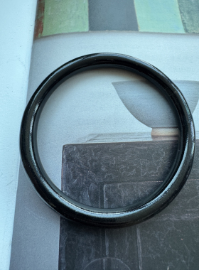 墨脱 天然黑珊瑚海铁树手镯 内径62mm