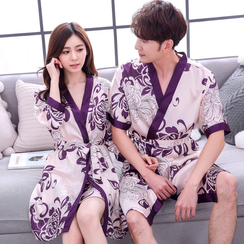 睡袍女性感情侣大码家居服 卢欧卡睡袍/浴袍