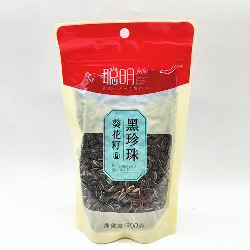 聪明牙签瓜子月牙白皮黑皮150g*2袋新疆特产原味多味坚果炒货零食 - 图1