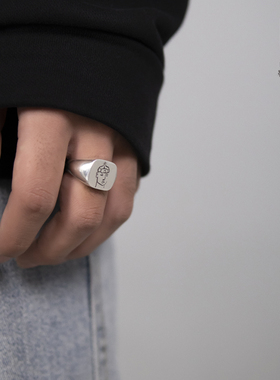 勒勒尔男S925银简约百搭