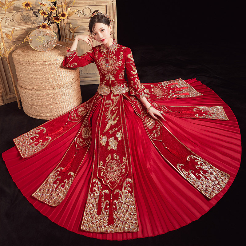 【清仓】秀禾服2021新款新娘结婚婚纱 芙蔓旗袍