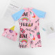 Quick-drying sun protection one-piece surfing suit cartoon children's swimsuit