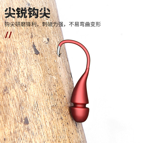 朝天钩千又丸世鲫鱼红虫钓鱼勾进口有倒刺海夕散装传统野钓铅头钩 - 图0