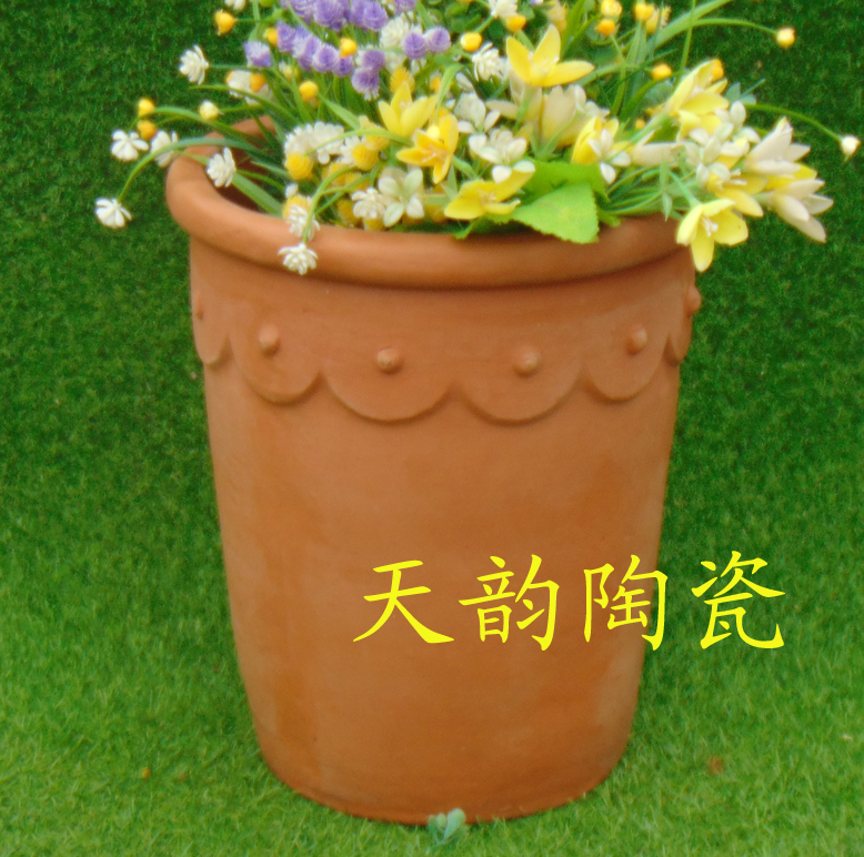 红陶花盆，红土花盆，陶花盆，陶罐，陶缸，方花盆T771,T772,T773-图1