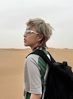 2026新款银灰色户外未来感赛博朋克墨镜科技感Y2K骑车太阳镜防晒