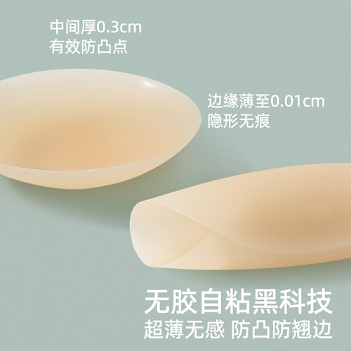 医用胸贴女防凸透气夏季超薄无感硅胶隐形无痕可重复使用奶盖乳贴 - 图2
