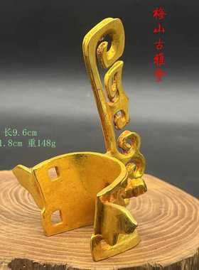 鎏金大立人博物馆仿古青铜器摆件