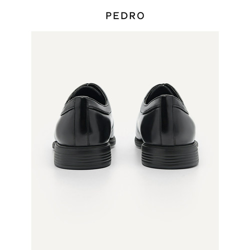 PEDRO轻便皮鞋新款男士商务牛皮系带德比鞋新郎婚鞋PM1-46600150 - 图1