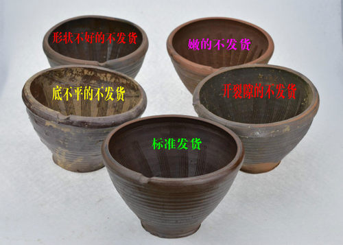 安仁抖辣椒钵擂钵擂茶家用土陶磨研器陶瓷捣辣椒捣蒜研磨钵磨米糊 - 图2