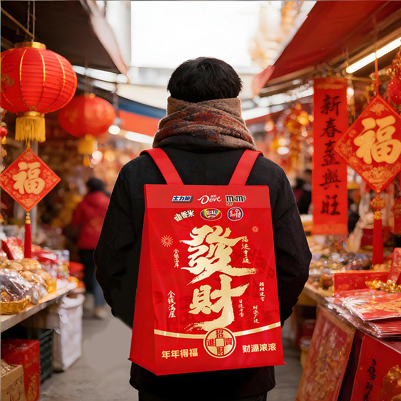 【新年礼盒】德芙发财背包礼袋679g过年送朋友亲戚家人新年礼物,淘宝优惠券,粉丝福利购,淘宝优惠卷