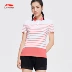 Li Ning áo ngắn tay nữ 2019 mới ve áo thời trang nữ giản dị mùa hè đan áo thể thao - Áo polo thể thao