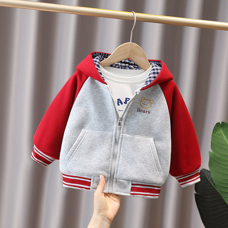 男童连帽外套2025新款小童洋气上衣男孩韩版夹克宝宝春秋款衣服潮,淘宝优惠券,粉丝福利购,淘宝优惠卷
