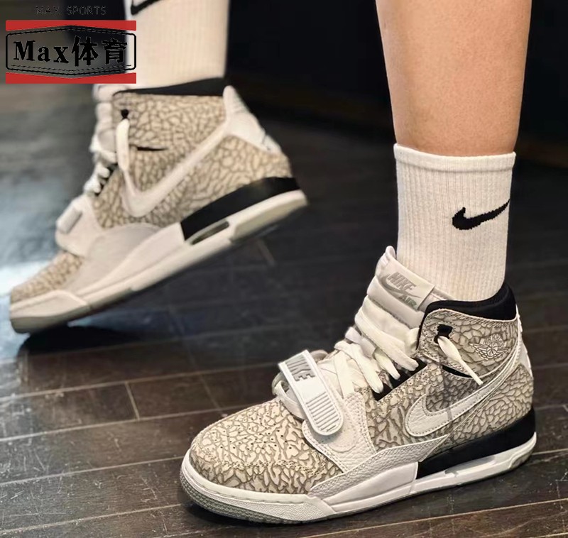 Air Jordan legacy AJ312男女高帮耐磨运动休闲篮球鞋AT4040-100 - 图0