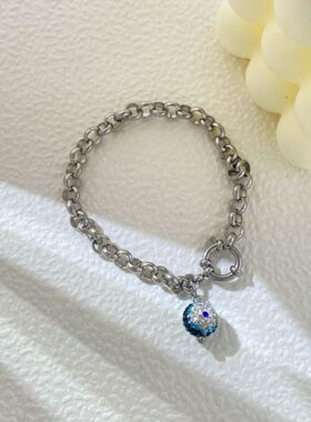 欧美风时尚轻奢满钻恶魔之眼手链