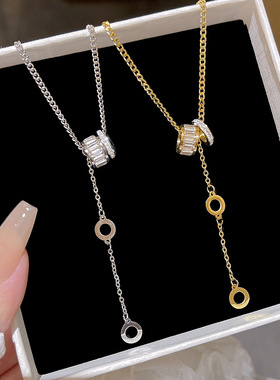 2025新款轻奢镶钻钛钢锁骨链女