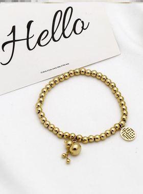 新款转运暴富招财葫芦手链不掉色