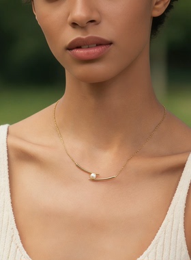 筷子s925纯银锁骨链项链轻奢小众