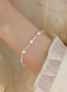 2025新款999足银玫瑰花手链轻奢